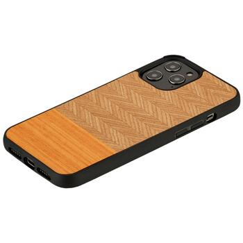 Man&Wood чехол M8643B, 6.1 дюйма, оранжевый, дерево, поликарбонат, совместим с iPhone 12/12 Pro (M8643B)