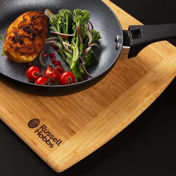 Russell Hobbs Saliekams metāla marmora katliņu un pannu komplekts RH01840EU7, 4 gab, 3,6 kg, melna, nerūsējošais tērauds (RH01840EU7)