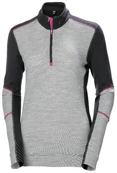 Helly Hansen термофутболка 75210_959-S, женская, S, серый/черный, 57% шерсть мериноса, 43% полипропилен, 215 г/м², Lifa Merino (75210_959-S)
