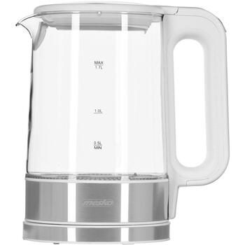 Adler Электрический чайник MS 1301w, 2200 W, 1.7 L, Стекло, 360° поворотная база, белый (MS 1301w)