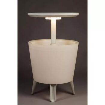 Keter Illuminated Cool Bar 29204184, 49,5x49,5x57-84,5 см, белый, с подсветкой, охладитель (29204184)