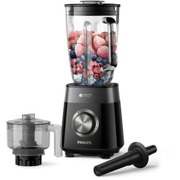 Philips настольный блендер HR3032/00, мощность 1200 Вт, объем 2 л, максимальная скорость 20000 об/мин, стеклянная чаша (HR3032/00)