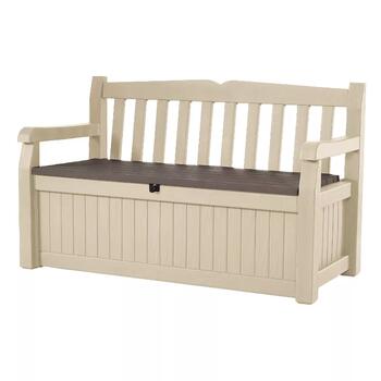 Keter Eden Garden Bench 29190198580, 265L, 140x60x84cm, 14.75kg, скамья с ящиком, прочный, атмосферостойкий (29190198580)