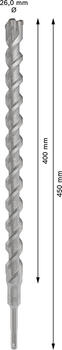 Triecienurbis SDS plus-5X 26x400x450, mm 1 gab., Perforatora urbjiem PRO SDS PLUS-5X TRIECIENURBIS PERFORATORIEM, 2608836652, BOSCH (2608836652)