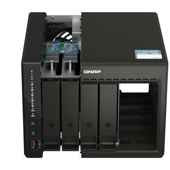 Qnap glabāšanas tornis TS-453E-8G, 8GB RAM, 4 disku vietas, 2.5GbE, 2 HDMI, 2 M.2, 4 SATA, 90W adapteris (TS-453E-8G)
