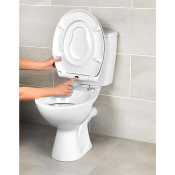 Beldray Семейное сиденье для унитаза LA037185EU7, белое, 370x450mm, 260x387mm, антибактериальное, мягкое закрытие (LA037185EU7)