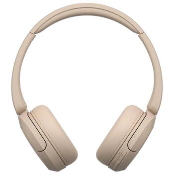 Sony Беспроводные Наушники WH-CH520 WHCH520C.CE7, 50ч, 30мм, Bluetooth 5.2, Микрофон, Бежевый, Шумоподавление (WHCH520C.CE7)