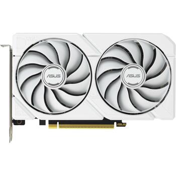 Asus Video karte DUAL-RX9060XT-16G-WH 16GB GDDR6, PCIe 5.0, 2.5 slot, 2 ventilatori, HDMI 1, DisplayPort 2, aktīvā dzesēšana (DUAL-RX9060XT-16G-WH)