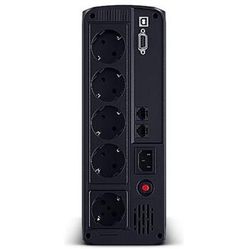 CyberPower Value Pro VP1200ELCD ИБП, 1,2кВА, 720Вт, 5xType F, ЖК-дисплей, USB, AVR, 4мин/12мин, 450Дж, 1,5м (VP1200ELCD)
