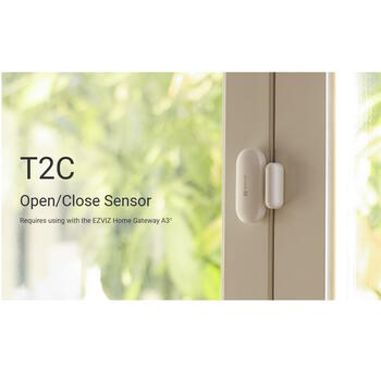 Ezviz CS-T2C датчик открытия дверей и окон, Zigbee 3.0, Apple HomeKit, CR2450, 2 года, белый (CS-T2C)