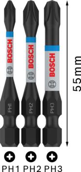 Tiecienskrūvgriežiem, akumulatoru skrūvgriežiem PRO IMPACT PH SKRŪVGRIEŽA UZGALIS, 2608522491 BOSCH (2608522491)