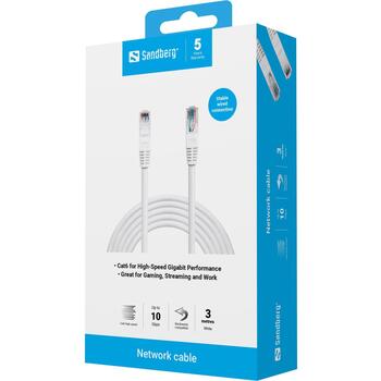 Sandberg 506-95 сетевой кабель UTP Cat6 3м, RJ-45, белый (506-95)
