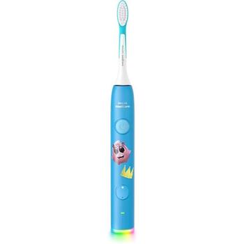 Philips Sonicare детская зубная щетка HX6600/12, синяя, Bluetooth, 21 день, Li-Ion, 100-240V, щадящий и особо щадящий режимы (HX6600/12)