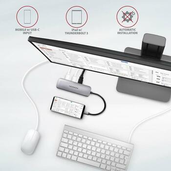 Axagon док-станция HMC-5 USB 3.2, 2x USB-A, 1x USB-C, 1x HDMI, 5Gb/s, 100W PD, 110 x 35 x 12.5 mm (HMC-5)