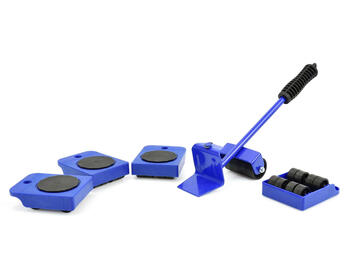 Geko G29799 Mēbeļu pacēlājs ar rullīšiem, 5gab, 150kg, tērauda svira, plastmasa (G29799)