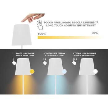 Beper Напольная Лампа P201UTP404, 2.5W, белая, LED, 1 лампочка, регулируемая высота, диммируемая, USB кабель (P201UTP404)