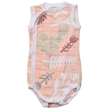 Lodger Romper Botanimal хлопковый боди без рукавов, RF 073_62, 62, 100% хлопок, 60C, розовый, Plush hydrofiel botanimal (RF 073_62)