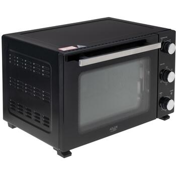 Adler Мини-духовка AD 6026, 48 л, 1800 Вт, черная, конвекция, 5 режимов выпечки, таймер, подсветка (AD 6026)