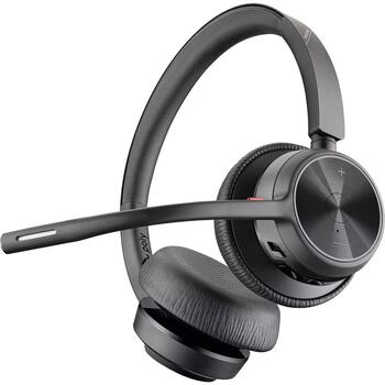 Poly bezvadu austiņas Voyager 4320 UC 77Y99AA, 50m, 24h, Bluetooth, USB-A, melna (77Y99AA)