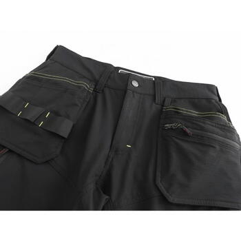 Pesso Taurus Stretch рабочие брюки KD165B_C56, черные, C56, Ripstop 94% нейлон/6% спандекс, Cordura, STONE GUARD (KD165B_C56)