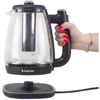 Beper Чайник P101BOL200, 2200 W, 1.8 л, 360° поворот, скрытый нагревательный элемент, LED подсветка, автоотключение (P101BOL200)