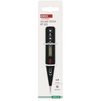 Emos Тестер напряжения VT-121 M0049, 12-230 V, 12-250 V, оптическая сигнализация, бесконтактное измерение (M0049)