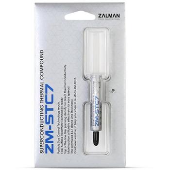 Zalman Термопаста ZM-STC7, 7,2 W/mK, 4 г, плотность 2,6 г/см³, вязкость 220 Па·с, цвет серый (ZM-STC7)