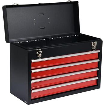 Yato Instrumentu kaste YT-08874, 218x360x520mm, 4 atvilktnes, tērauds, metāla lodīšu vadotnes, pretizslīdes rokturis (YT-08874)