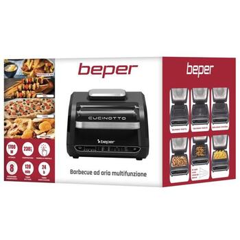 Beper Gaisa fritieris P101FRI080, 1700W, 230°C, 120min taimeris, automātiskā izslēgšanās, nelīpošais pārklājums (P101FRI080)