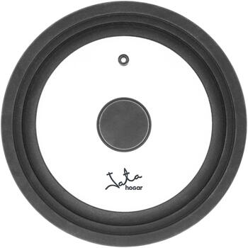 Jata T20 silikona un stikla vāks, 20-22-24cm, pelēks, caurspīdīgs, 1 rokturis, tvaika izplūdes vārsts, FDA (T20)