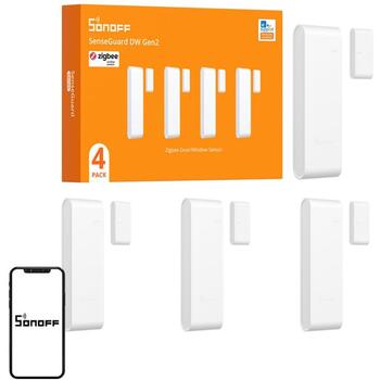 SONOFF SNZB-04PR2 датчик двери и окна, 4 шт., Zigbee 3.0, 2xAAA, 3V, 30mm, 15mm, белый (SNZB-04PR2 4pac)