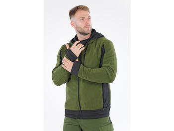 Yato флисовая куртка с капюшоном YT-79191, XL, 188-196 см, 110-118 см, 300 г/м², 100% полиэстер, 5 карманов, молния, категория I (YT-79191)