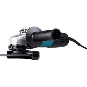 Makita 9558HNRZ угловая шлифовальная машина 840 Вт 125 мм 11 000 об/мин механический редуктор защита от случайного включения боковая рукоять блокировка шпинделя двойная изоляция чёрно-синий (9558HNRZ)