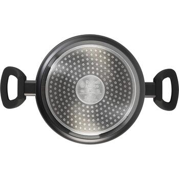Russell Hobbs Перламутровая кастрюля RH01712EU, 20см, алюминий, матовый серый, 10см, с крышкой, можно мыть в посудомоечной машине (RH01712EU)