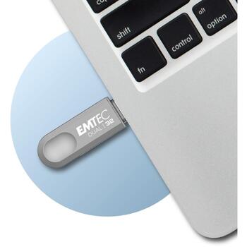 Emtec USB флешка ECMMD256GD283, 256GB, USB 3.2, 80Mbps, 20Mbps, серый, пластиковый корпус (ECMMD256GD283)