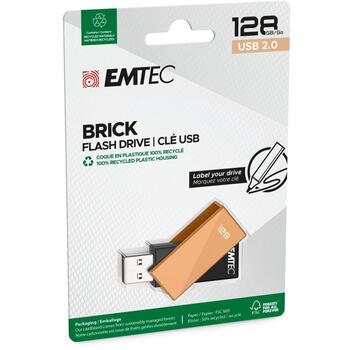 Emtec USB флешка ECMMD128GC352, 128GB, 15Mbps, 5Mbps, пластик, кирпично-оранжевый/черный (ECMMD128GC352)