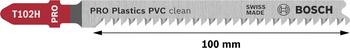5 figūrzāģa asmeņi T 102 H, Clean for PVC, Figūrzāģiem PRO PLASTICS PVC CLEAN T102H FIGŪRZĀĢA ASMENS, 2608667446, BOSCH (2608667446)
