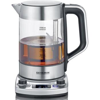 Severin Чайник WK 3422, 3000 W, 2.013 kg, 40-100°C, 360° поворот, скрытый нагревательный элемент, LED подсветка (WK 3422)