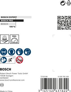 Metāla suka leņķa slīpmaš D 65 mm, 1 gab.,nerūs.tēr, Mazām leņķa slīpmašīnām PRO STAINLESS STEEL CLEAN STIEPĻU SUKA, 2608622061, BOSCH (2608622061)