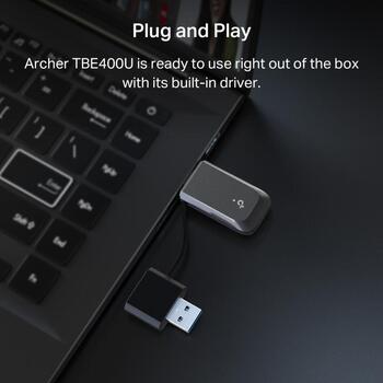TP-Link BE6500 тридиапазонный Wi-Fi 7 мини беспроводной USB адаптер Archer TBE400U, 2.4 GHz, 5 GHz, 6 GHz, 802.11ax, 2882 Mbps (Archer TBE400U)