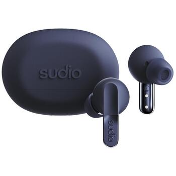 Sudio Наушники N3 Pro N3PROBLU, 32 Ом, 10 мм, 107 дБ, Bluetooth 5.4, 10 м, 5.5 ч, 2 микрофона, активное шумоподавление, in-ear (N3PROBLU)