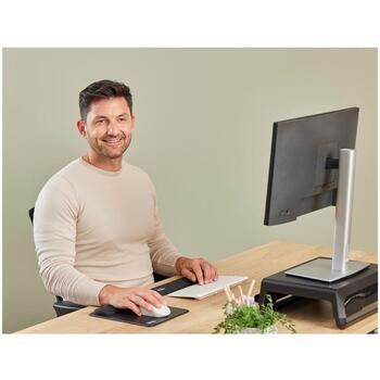 Fellowes Breyta kompakta klaviatūras roku balsts 100142570, 32cm, 6cm, 1.75cm, Silikons, Patentēta HEX tehnoloģija (100142570)