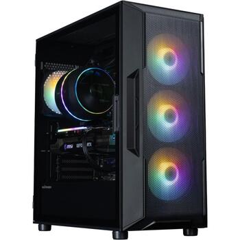 Zalman I3 NEO V2 BLACK, ATX vidējais torņa korpuss, 4x120mm RGB ventilatori, melns (I3 NEO V2 BLACK)