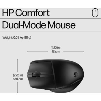 HP 685 Comfort tastatūras un peles komplekts 8T6L7UT#ABB, 2.4 GHz, Bluetooth, 4000 DPI, pilna izmēra, izliekta, melna (8T6L7UT#ABB)