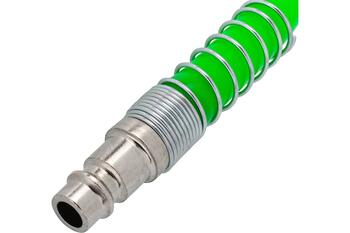Forsage Spirālveida šļūtene F-1208-10Green, 10 m, 8 mm, 12 mm, poliuretāns, EURO savienojums, 24 bar, -20 °C, +60 °C (F-1208-10Green)