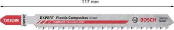 3 figūrzāģa asmeņi T301CHM PlasticComposites, Figūrzāģiem EXPERT PLASTIC COMPOSITES CLEAN T301CHM FIGŪRZĀĢA ASMENS, 2608900566, BOSCH (2608900566)