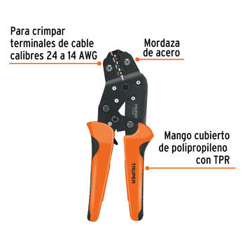 Sprūdrata gofrēšanas knaibles PCT-8 TRUPER (PCT-8)
