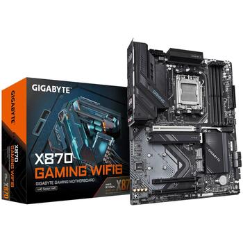 Gigabyte Mātesplate X870 GAMING WF6, atbalsta AMD Ryzen 9000, 8+2+2 fāzes VRM, līdz 8000MHz DDR5, 3*M.2, 2.5GbE LAN, Wi-Fi 6 (X870 GAMING WF6)