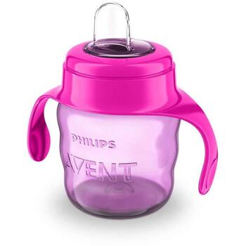 Philips Avent Easy Sip поильник SCF551/03, 200мл, 6М+, силиконовый носик, розовый, защита от протекания, без БФА (SCF551/03)
