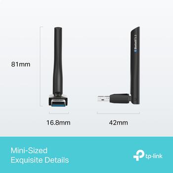 TP-Link UB500 Plus Bluetooth 5.3 USB-адаптер с регулируемой антенной 81×42×16.8 mm Черный (UB500 PLUS)